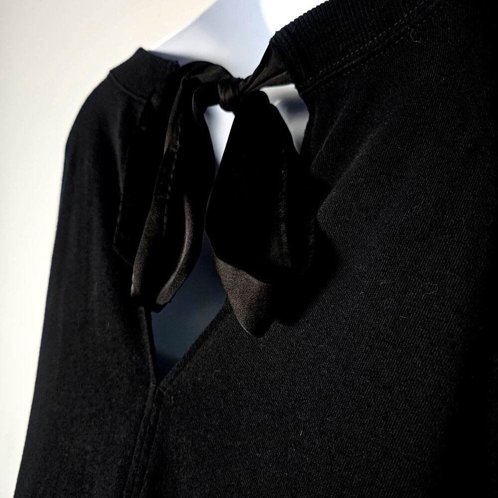 Aerie Black Bow Back Sweatshirt Women’s XS Cozy Fall Loungewear Pullover Top - Picture 4 of 13